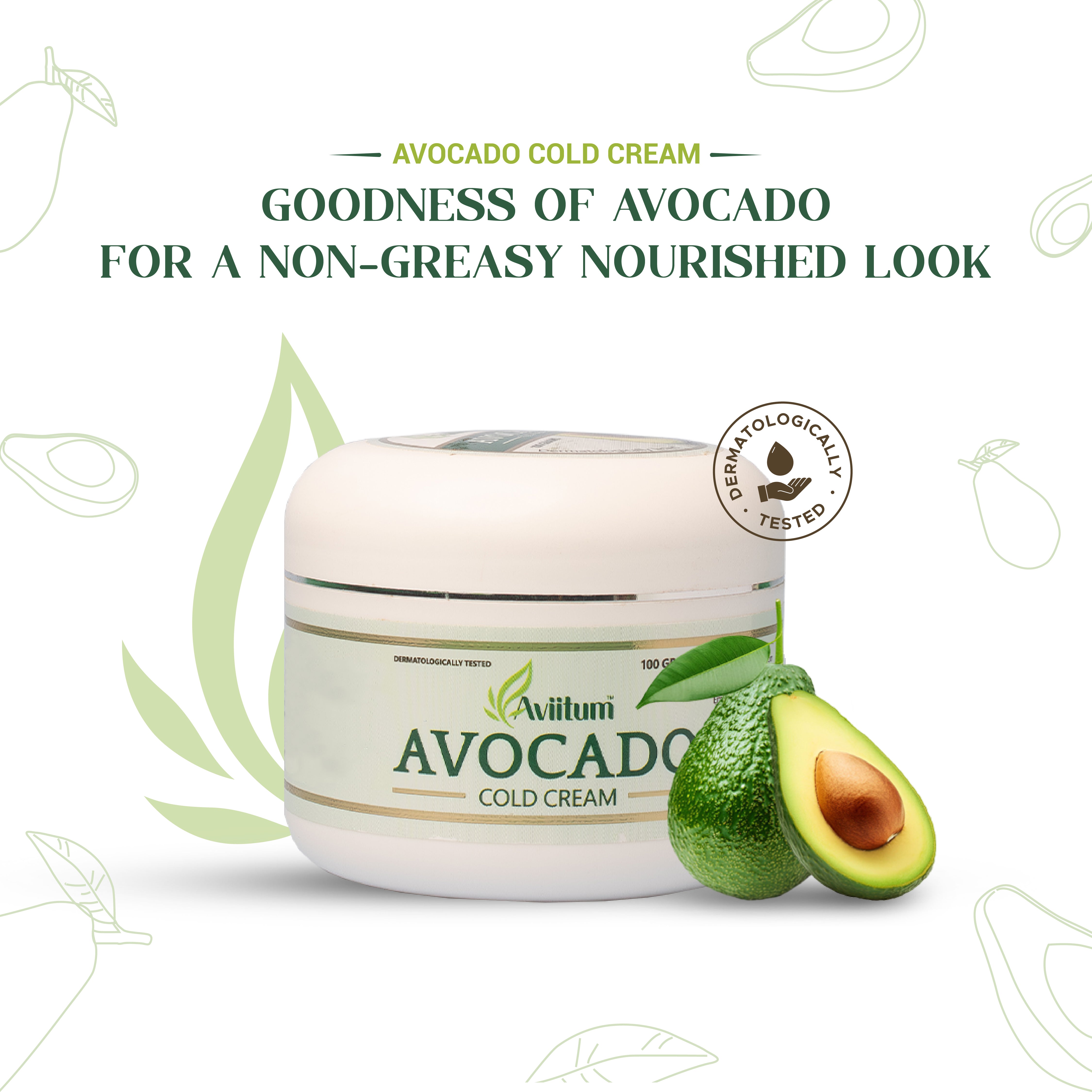 Avocado Cold Cream With Papaya Extracts 100gm