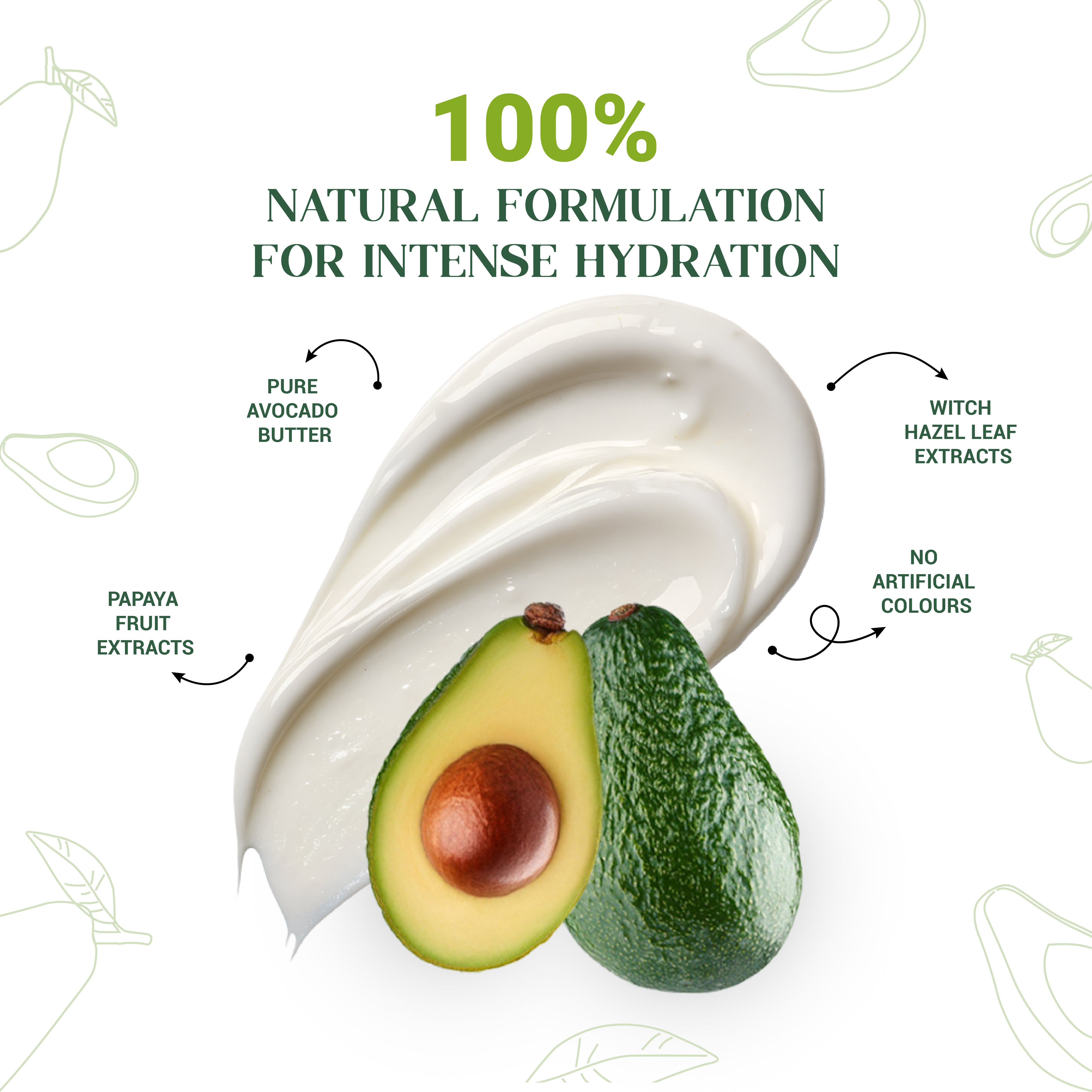 Avocado Cold Cream With Papaya Extracts 100gm