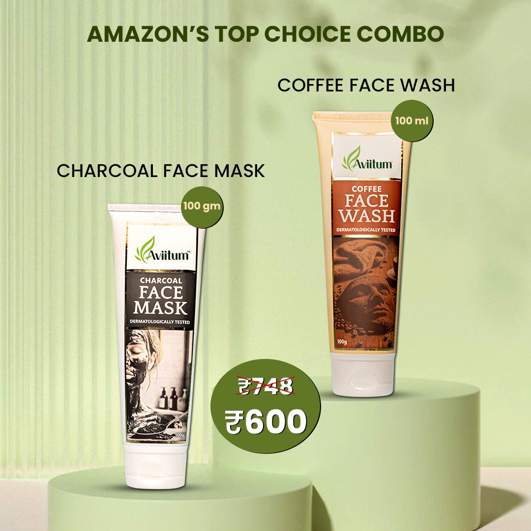 Charcoal Detox Face Mask & Coffee Face Wash Combo
