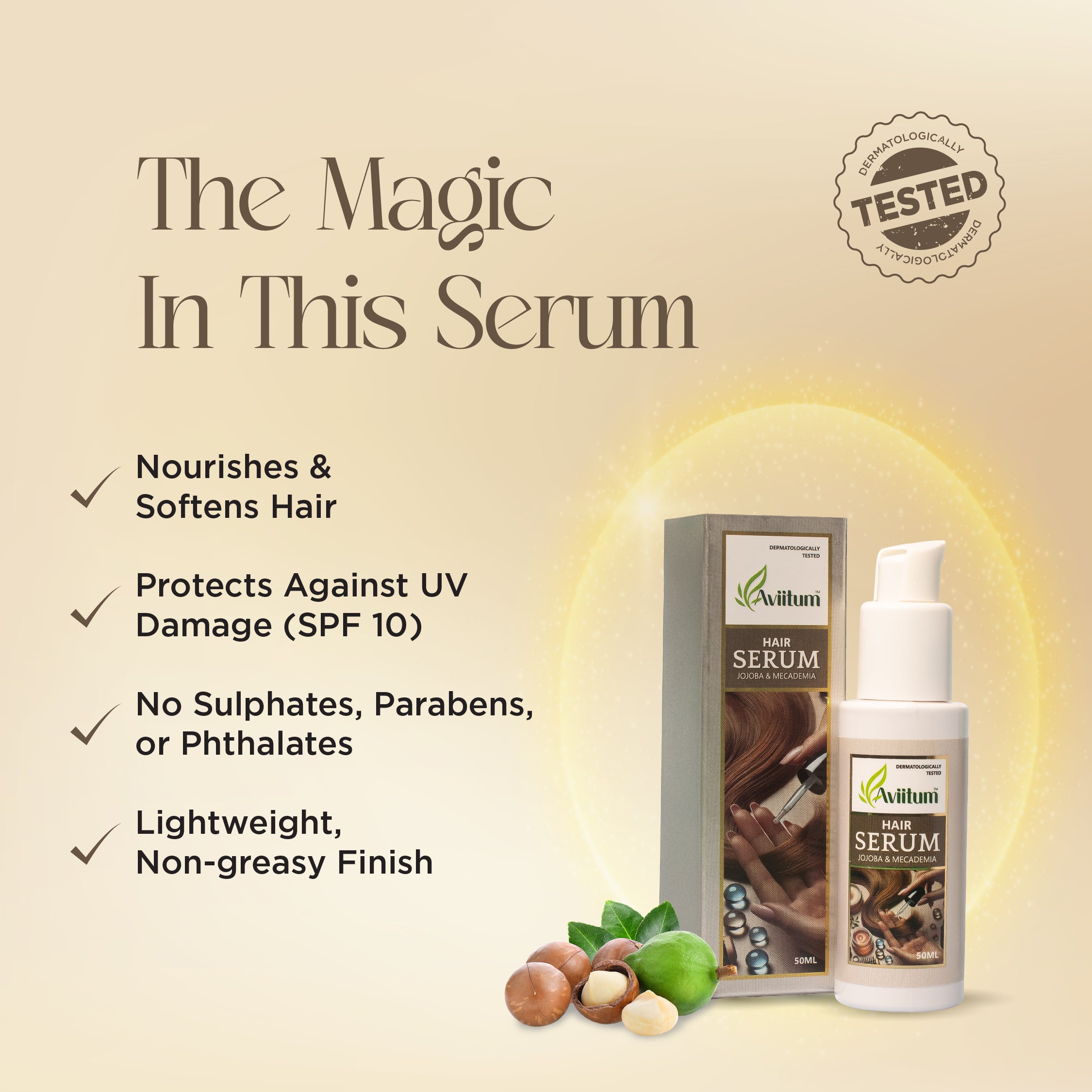 Jojoba & Mecademia Hair Serum 10 Spf 50ml