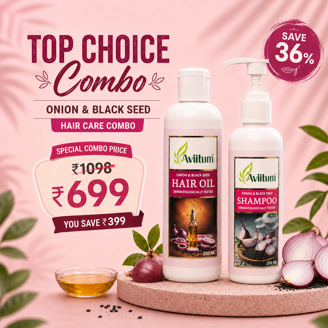 Advanced Hair Growth Oil & Shampoo Combo